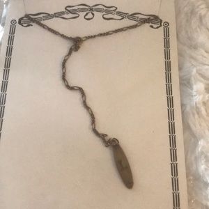 “L” initial long Y-necklace